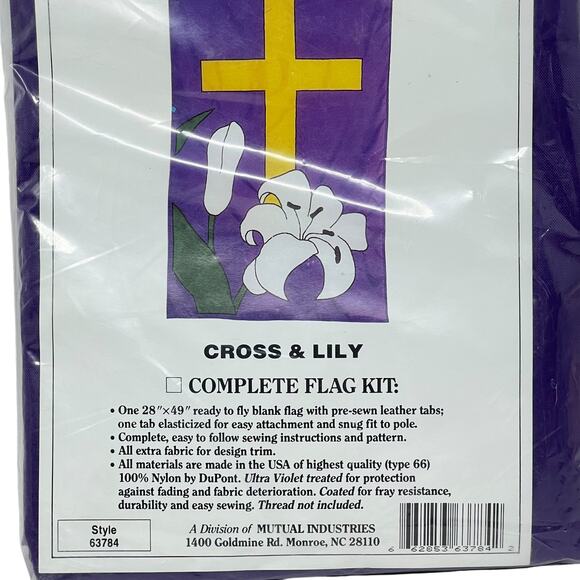 Cross & Lily Complete Flag Kit from The Flag Factory 28"x49" All Materials Incl - Picture 3 of 5